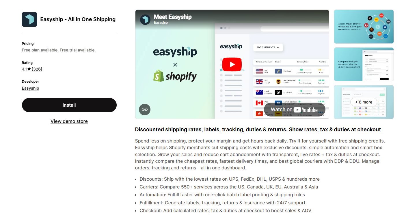 Easyship ‑ All in One Shipping